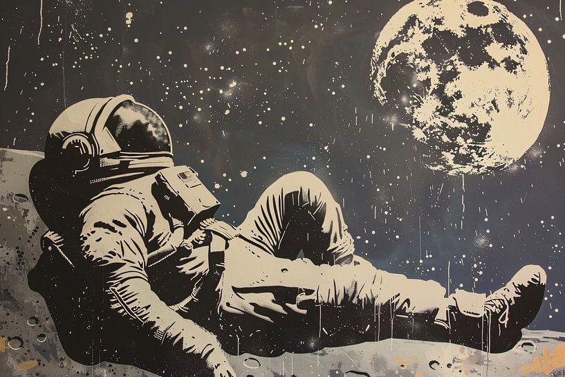 Astronaut entspannt sich unter den Sternen von Imperial Art House