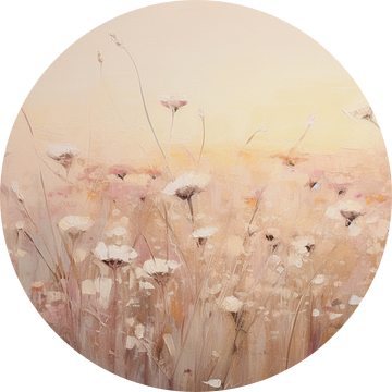Impressionistic pastel flowerfield van Bianca ter Riet