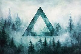 Geometric symbol in the cloud forest by Poster Art Shop