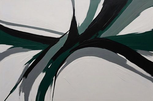 Minimalistisch schilderij met groen