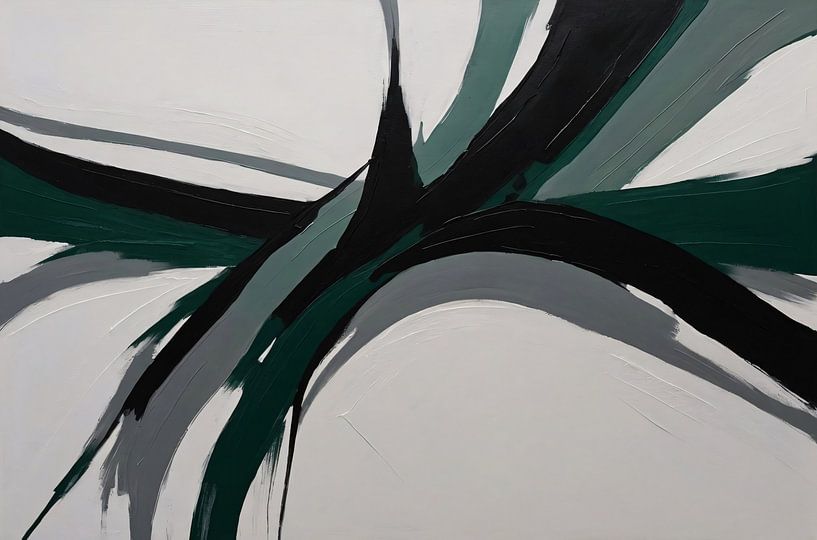 Minimalistisch schilderij met groen van Art & Soul Creations