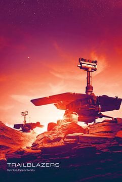 STK205523S-Spirit & Opportunity, Mars Exploration Rover Project Poster van Stocktrek Images