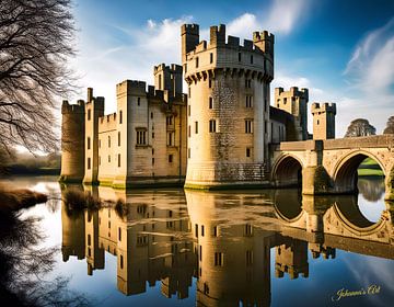 Kasteel Dreamscapes - Bodiam Castle, Engeland 2 van Johannas Art Creations