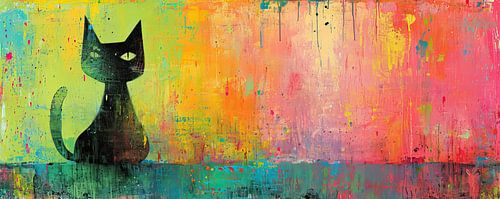 Abstrakte bunte Katze