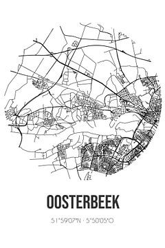 Oosterbeek (Gelderland) | Landkaart | Zwart-wit van Rezona