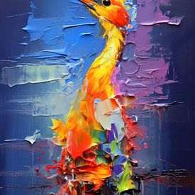 Peinture de la barge à queue noire sur Preet Lambon