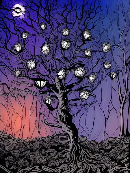Whispers in the moonlit forest by fadi van yaldani