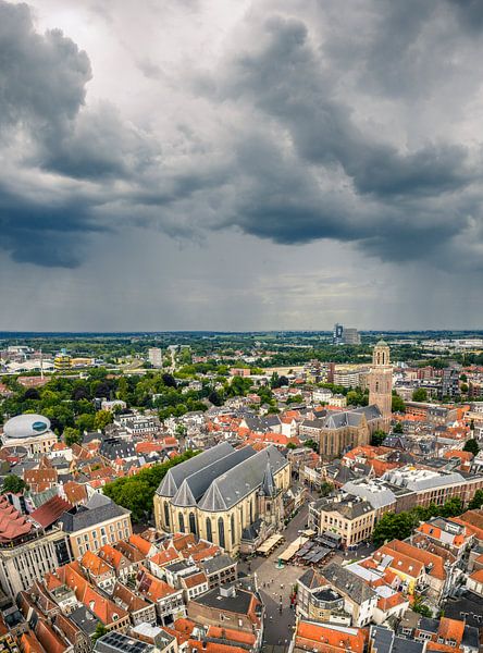 Storm clouds over Zwolle during a summer thunderstrom by Sjoerd van der Wal Photography