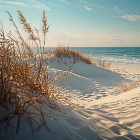 A beach landscape with the sea. by J.a Dijkstra