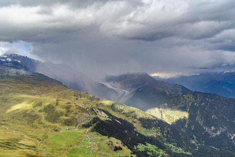 Vue du glacier d'Aletsch en Suisse par Martijn Joosse