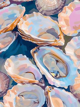 Kleurrijke oesters van Artsy