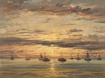 Sunset at Scheveningen, Hendrik Willem Mesdag
