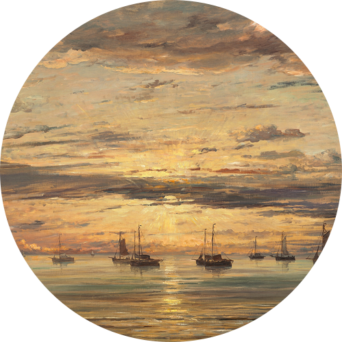 Zonsondergang in Scheveningen, Hendrik Willem Mesdag