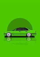 Kunstwagen BMW E34 grün