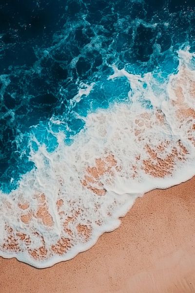Vagues sur la plage par Poster Art Shop