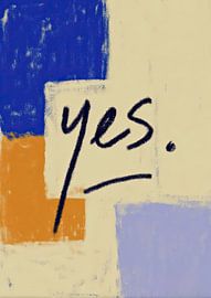 Abstrakte Farbschichtung – Yes. von Niklas Maximilian