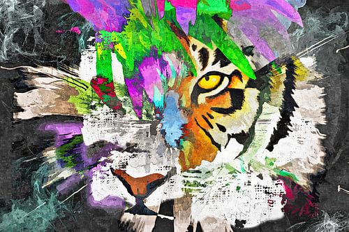 My Cute Tiger sur Jerome Henri MAILLOT