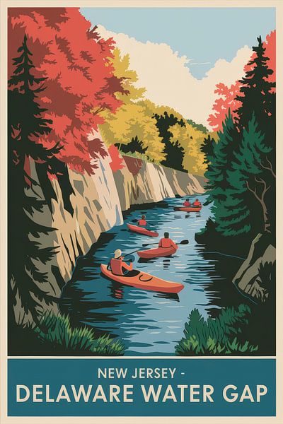 New Jersey - Delaware Water Gap Vintage Travel Poster by Poster Art Shop