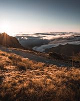 Road above the clouds in Madeira