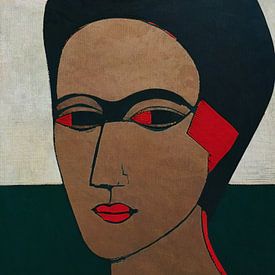 Portrait abstrait d'une femme 6 sur Jan Keteleer