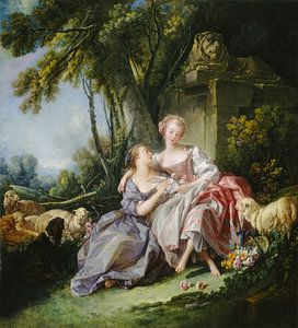 Lettre d'amour, François Boucher, 1750 sur Atelier Liesjes