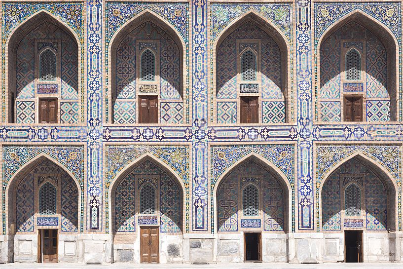 Kleurrijke mozaïeken Registan plein (Oezbekistan) van MAB Photgraphy