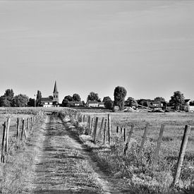 Zwart wit landschap von Marije van der Vies