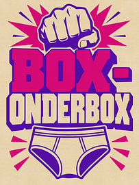 Box - Onderbox | Poster Typografie Roze en Paars van MadameRuiz