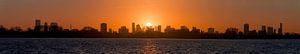 Panorama sunset Kralingse Plas Rotterdam