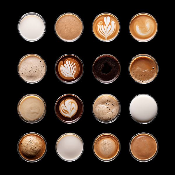 Verschiedene Kaffeegeschmacksrichtungen von Schwarzer Kaffee