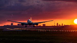 Landende Emirates Skycargo Boeing 777-F1H.