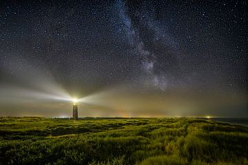 Galaxy at a lighthouse by Ellen van den Doel