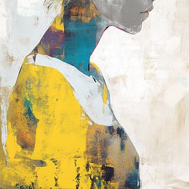Woman Abstract | Serenity in Abstract Portrait by Wonderful Art