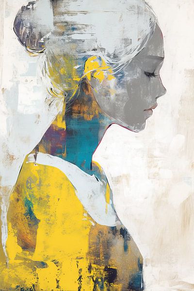 Woman Abstract | Serenity in Abstract Portrait by Wonderful Art