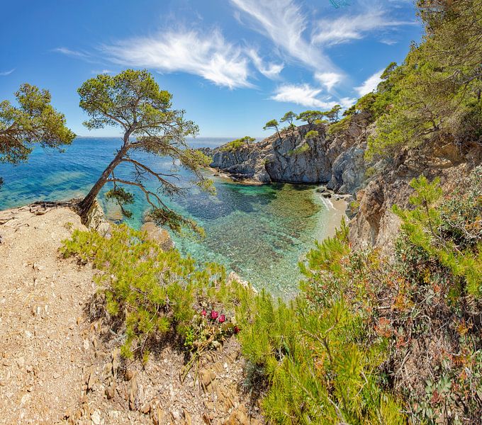 Beach on the Presque-île de Giens, Hyères, Var, France by Rene van der Meer