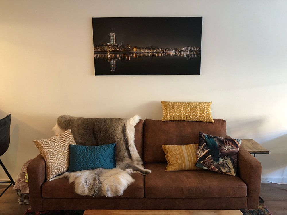 Skyline von Deventer bei Nacht  von Hans Brasz 