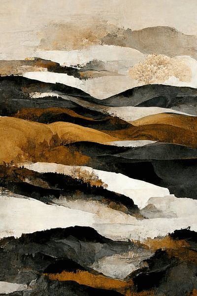 Rough Ochre And Black Mountains von Treechild