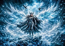 Dynamic Fantasy Valkyrie in Radiant Battle Atmosphere by ArtMomente