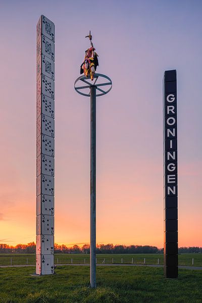 Wahrzeichen der Stadt "Der Turm der Karten", Groningen von Henk Meijer Photography