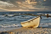 Vissersboot op het strand