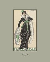 Faux | Vintage Art Deco Fashion Print | Historical Advertisement