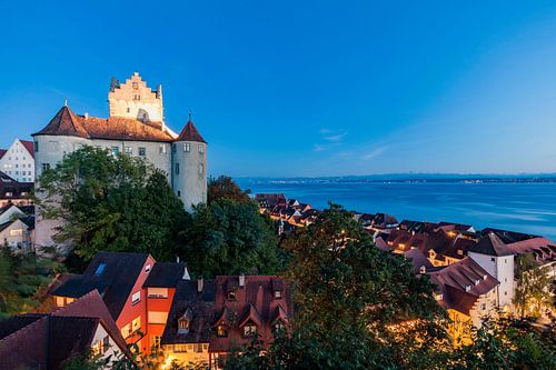 Meersburg aan de Bodensee bij nacht