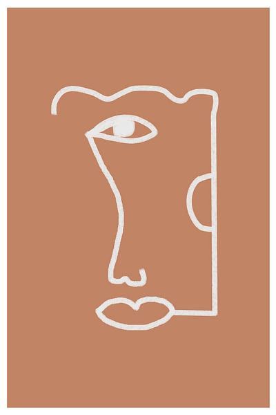 Abstracte kop nr. 2. van THE MIUUS STUDIO