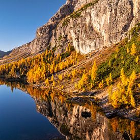 Autumn at Lago di Federa in the Dolomites by Achim Thomae Photography
