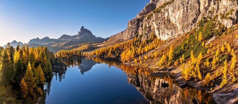 Herbst am Lago di Federa in den Dolomiten von Achim Thomae Photography