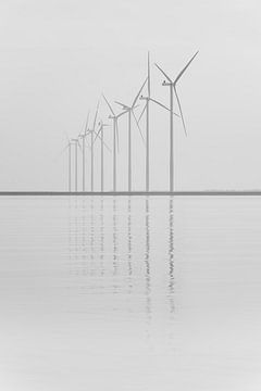 Dancing Sustainability: Wind turbines at Schokkerhaven by KiekLau! Fotografie