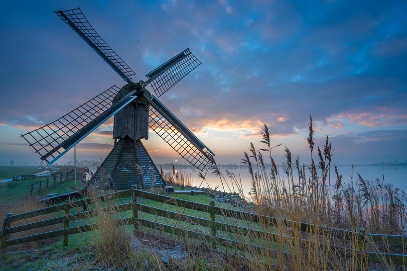 Sunrise at the mill Doris Mooltsje by Goffe Jensma