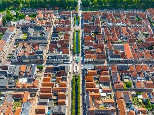 De oude stad Elburg van bovenaf gezien