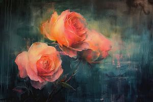Peinture Roses Néon | NeonBloom