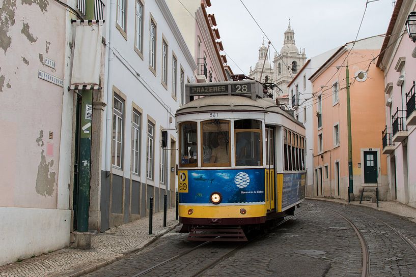Lisbon's narrow streets by Daniel Van der Brug